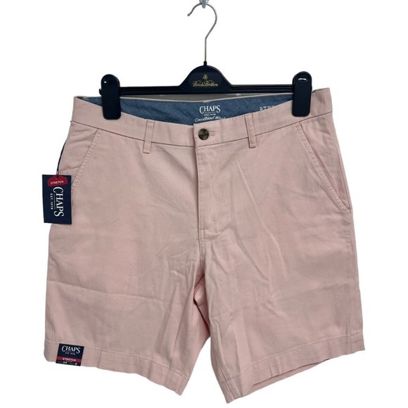 Chaps Shorts Chaps Mens Coastland Wash Flat Front Stretch Light